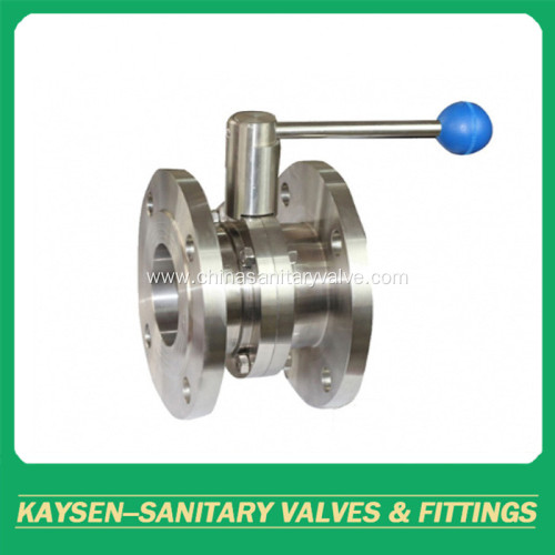 Sanitary flanged butterfly valves SS304